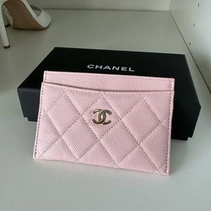 Chanel light pink cardholder